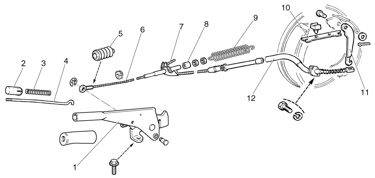 Система ручного тормоза Niva Chevrolet