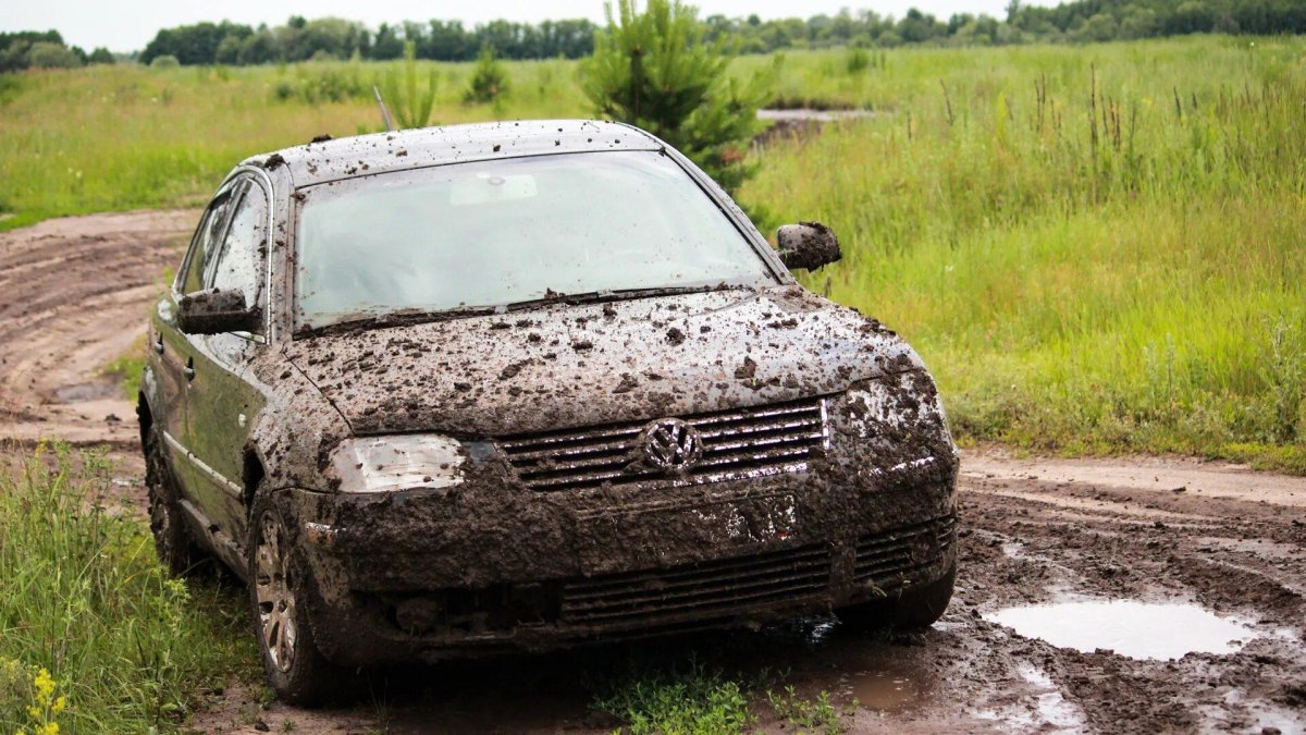 Шкода в грязи