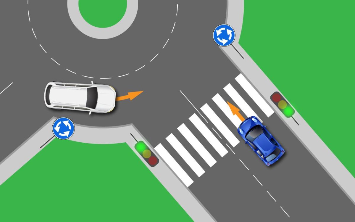 Разметка на круговом движении