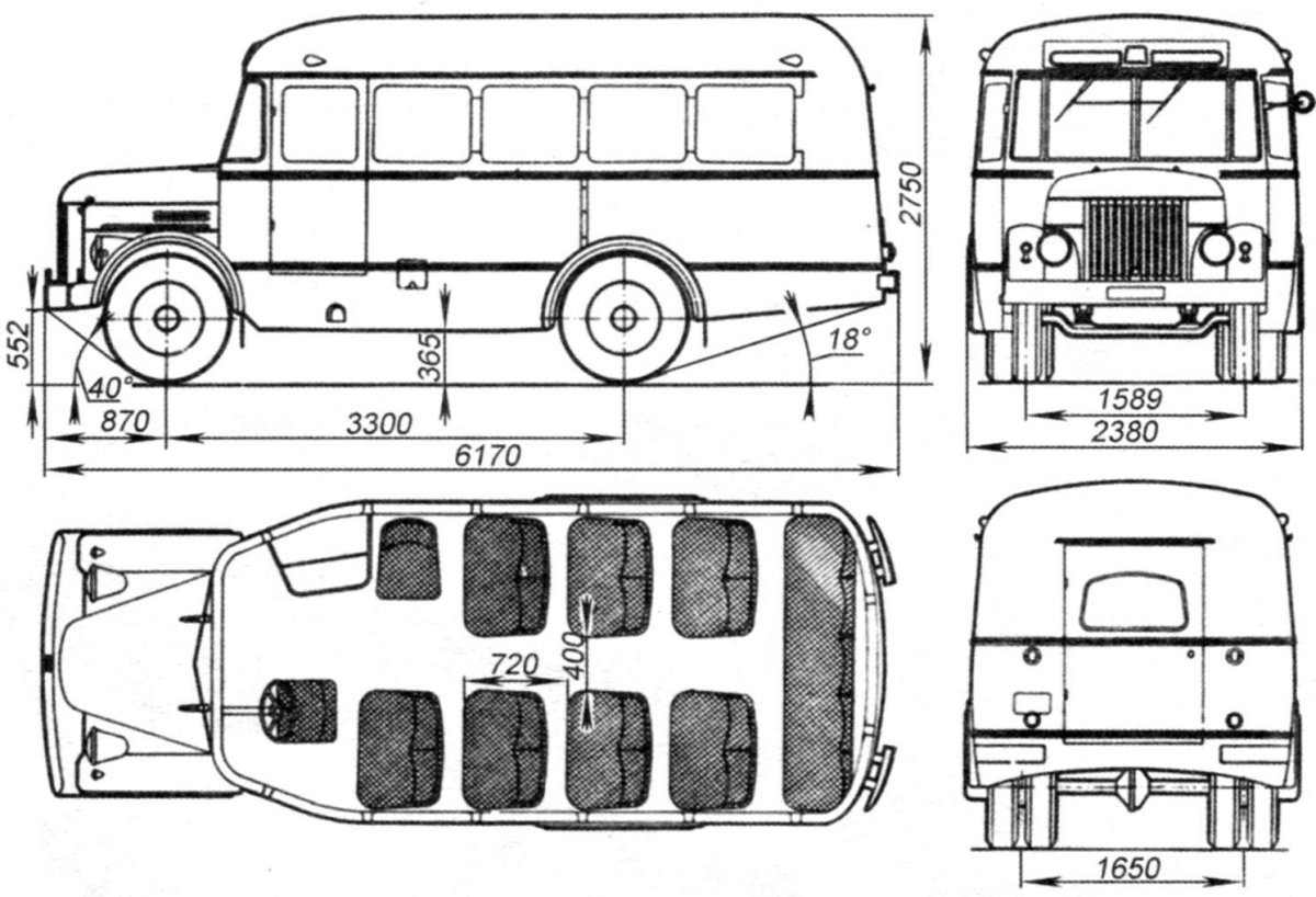 КАВЗ 685 чертеж