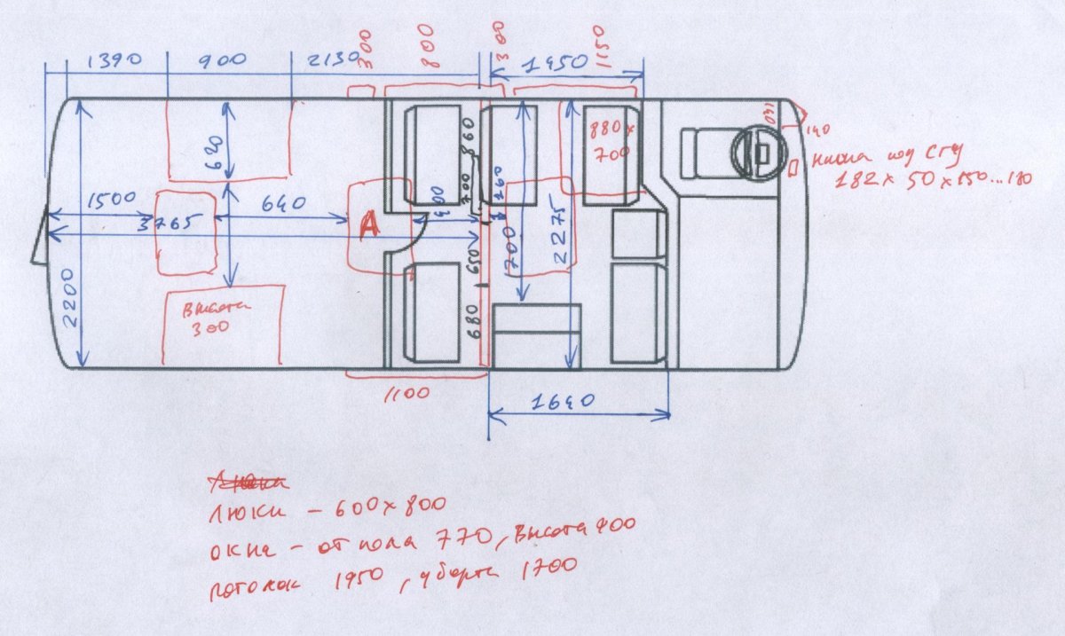 ПАЗ 3205 габариты салона