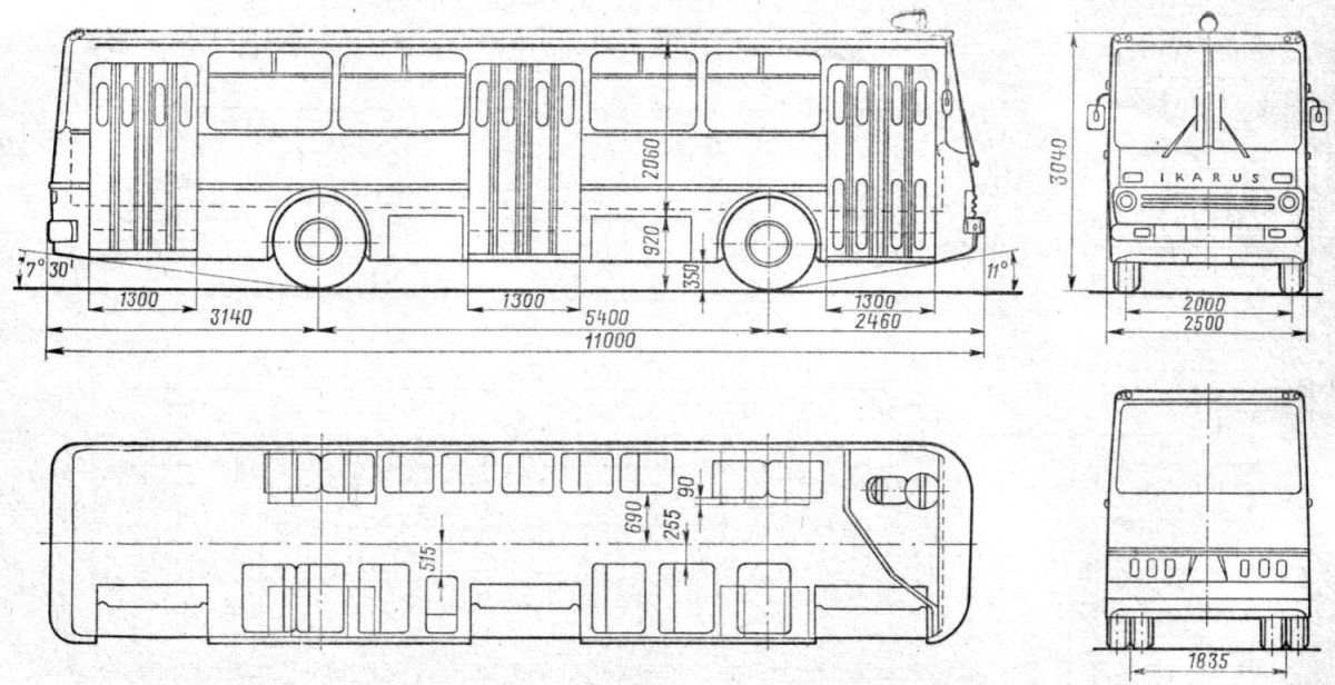 Икарус 260 габариты