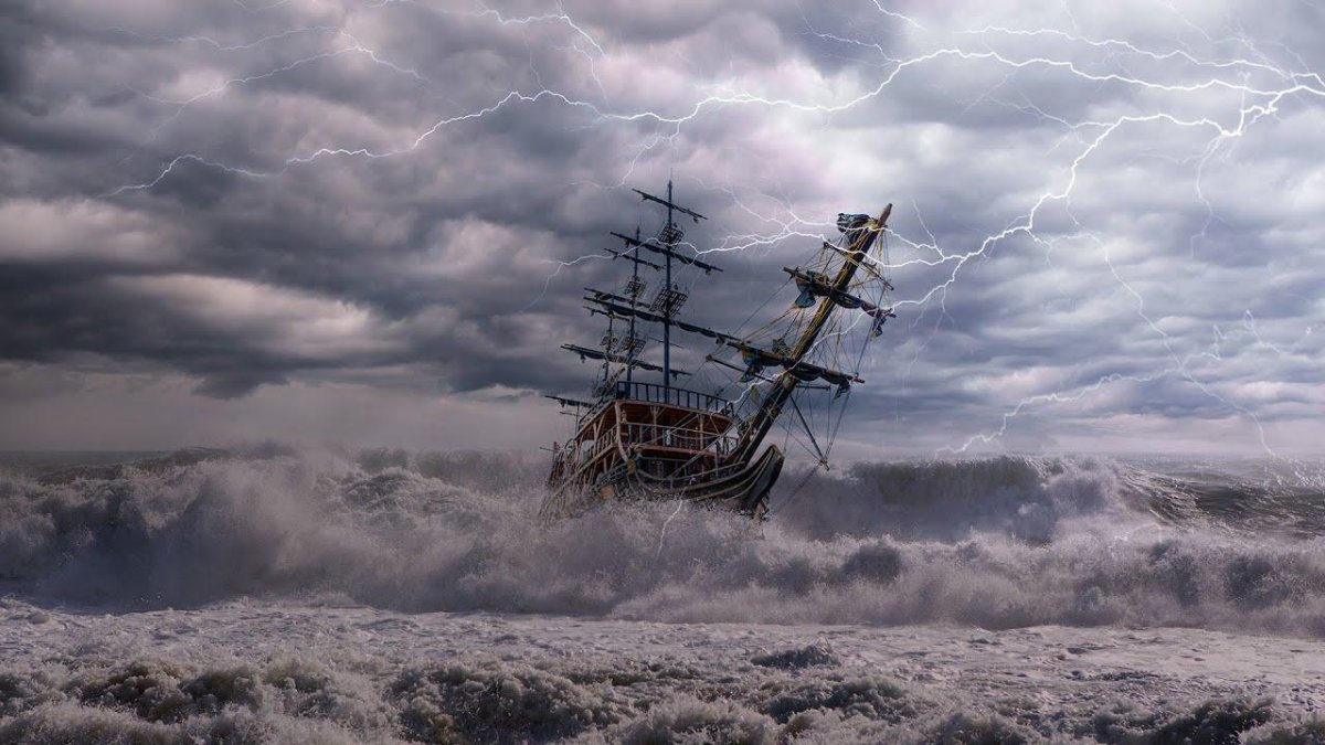 Энди Симмонс пейзаж море шторм