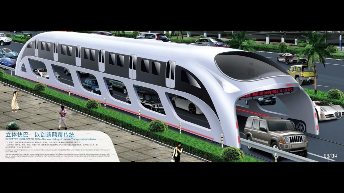 Портальный автобус Transit elevated Bus (TEB-1)