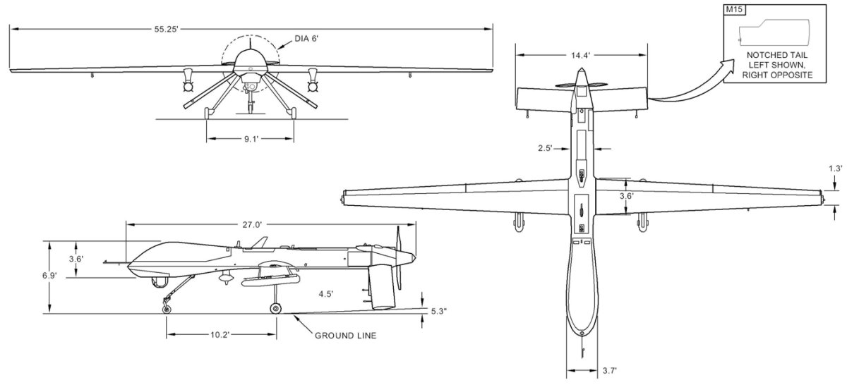 Mq-1 Predator чертежи