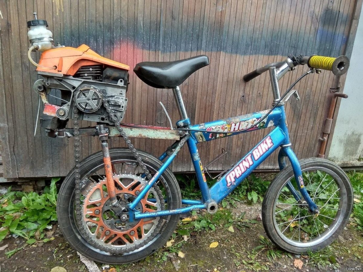 Бензопила на велосипед