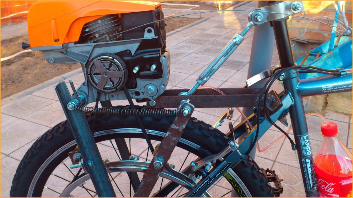 Фрикционный веломотор велопривод комплект без двигателя