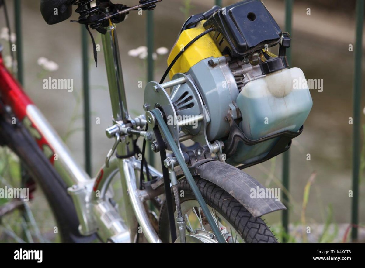 Фрикционный мотовелосипед