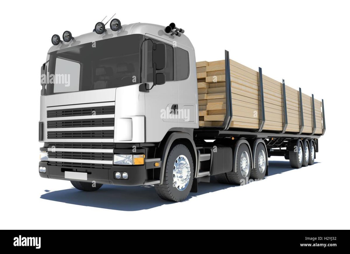 Грузовик с пиломатериалами