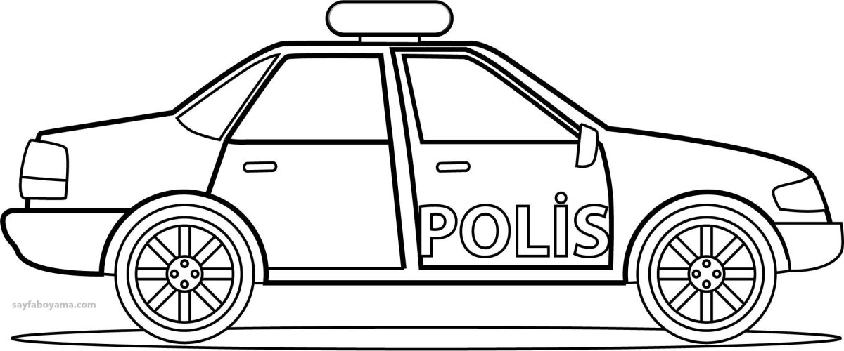 Раскраска Купер Полицейская машина