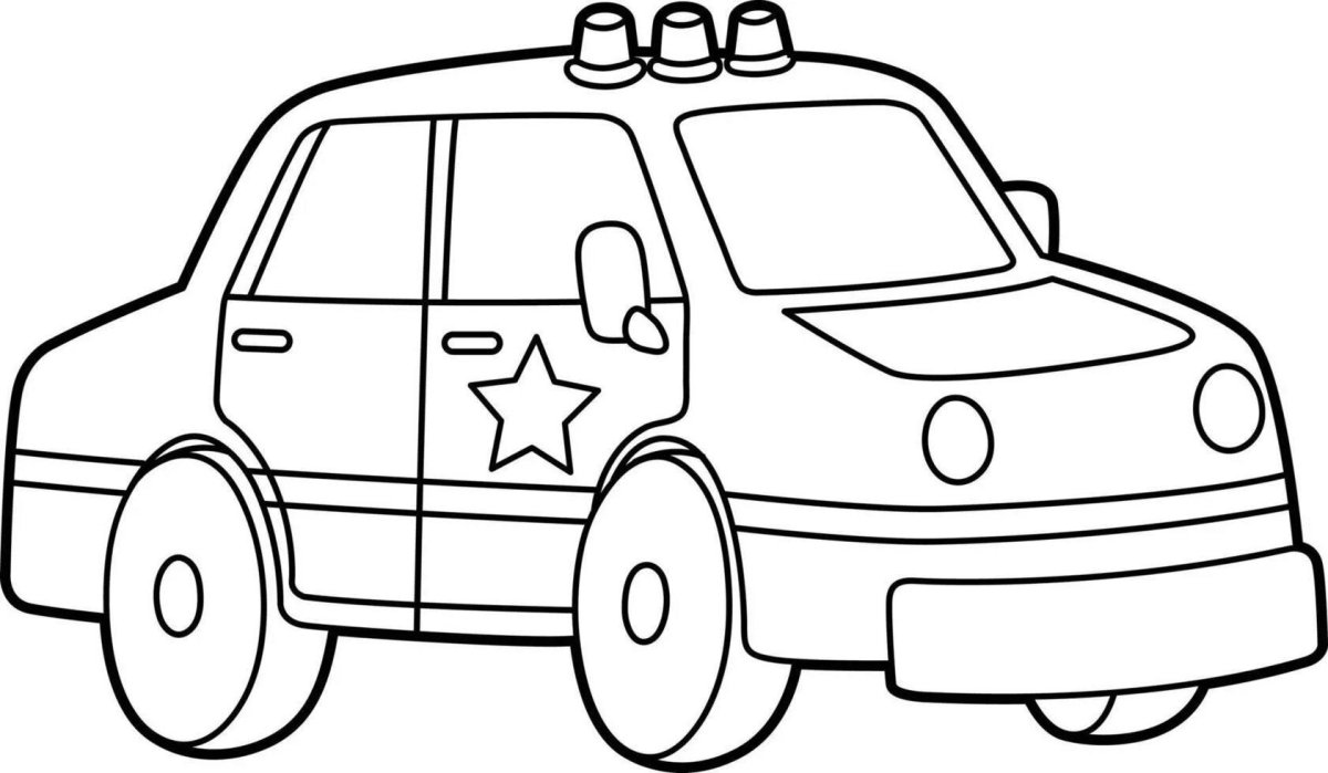 Раскраска Полицейская машина