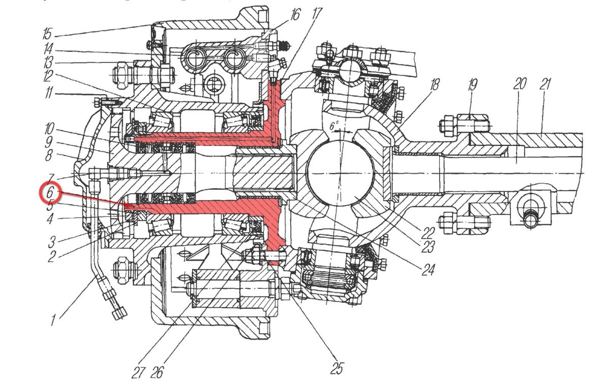 Передний мост Урал 4320 поворотный кулак