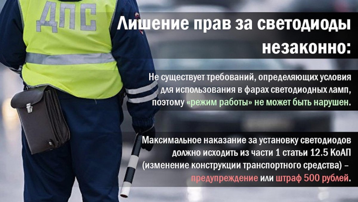 Штраф за led лампы