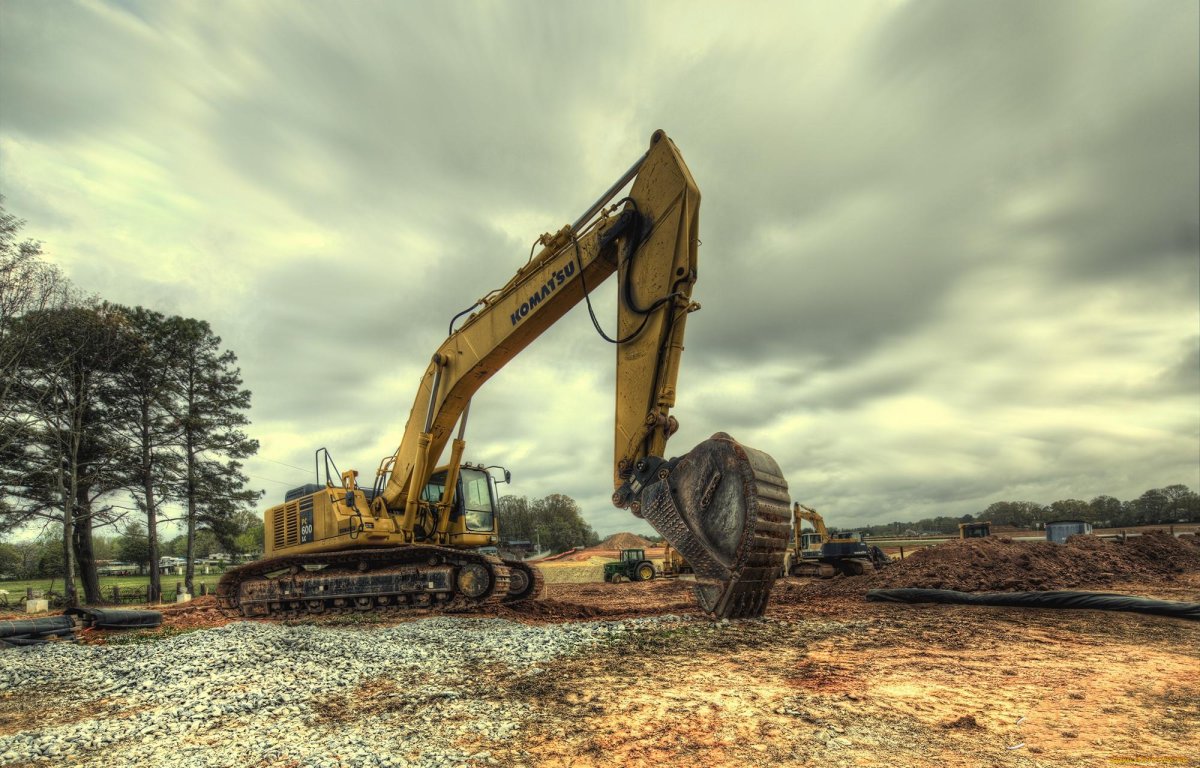 Красивый экскаватор