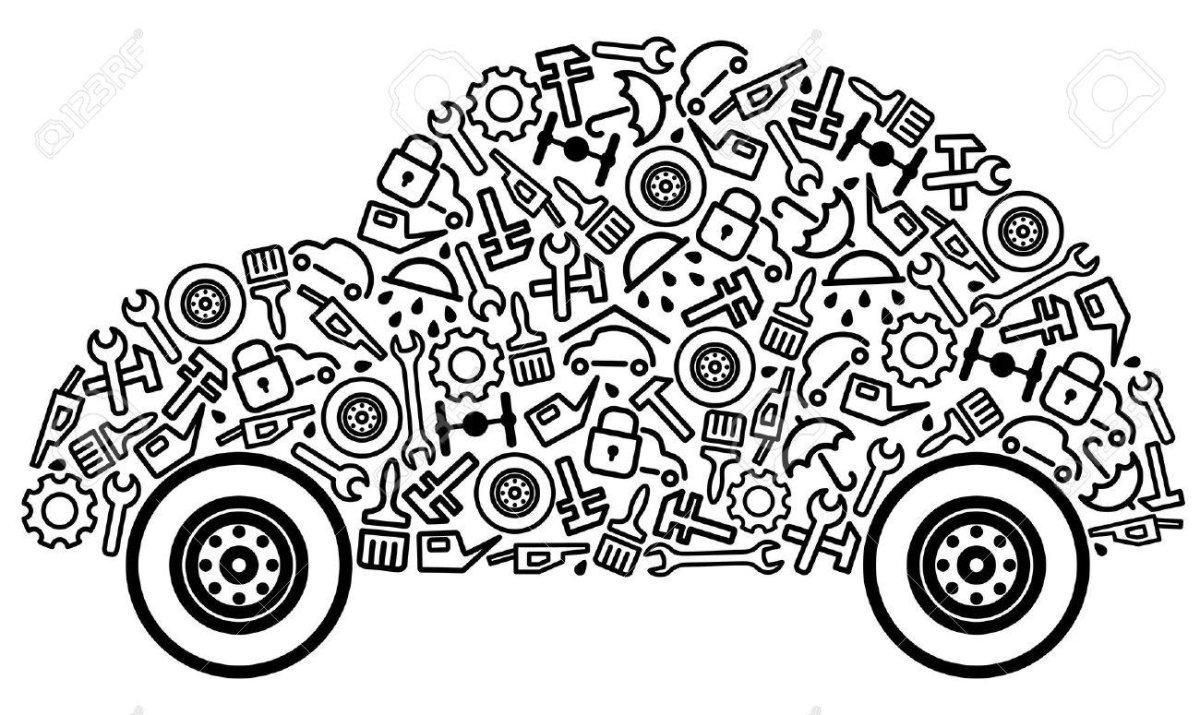 Автозапчасти рисунок