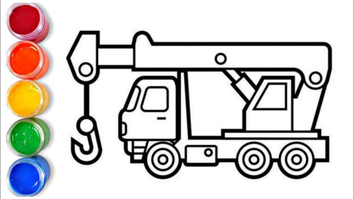 Кран раскраска