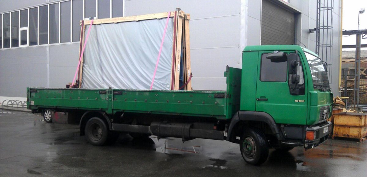 Транспортировка стекла листового