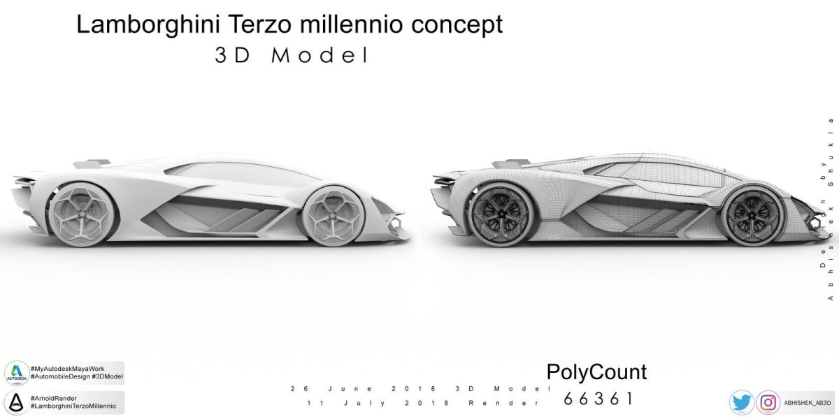 Lamborghini terzo Millennio чертеж