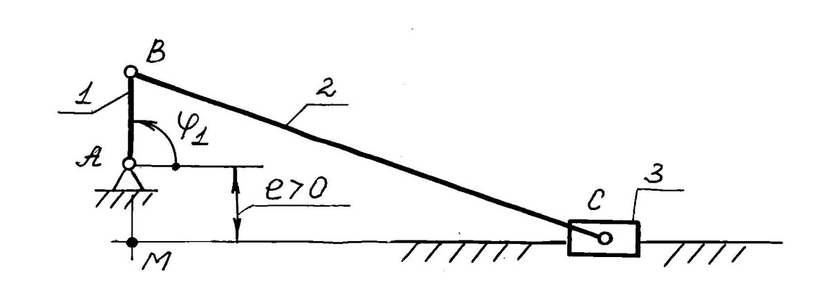 Схема Кривошипно-ползунного механизма