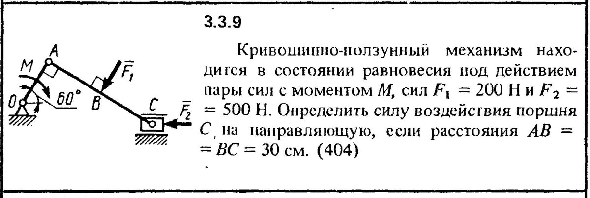 Момент силы на чертеже