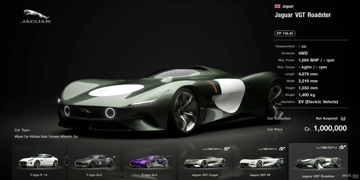 Jaguar Vision Gran Turismo Roadster