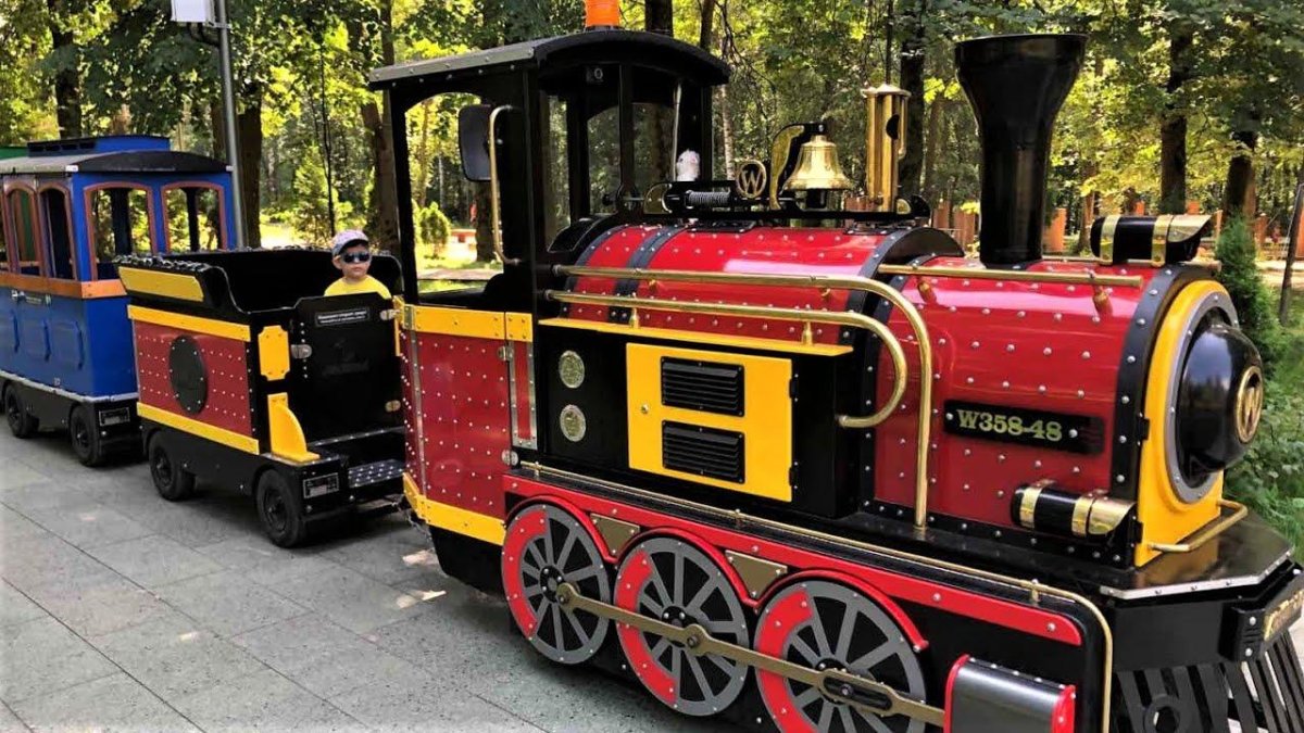 Малаховский парк аттракцион паровозик