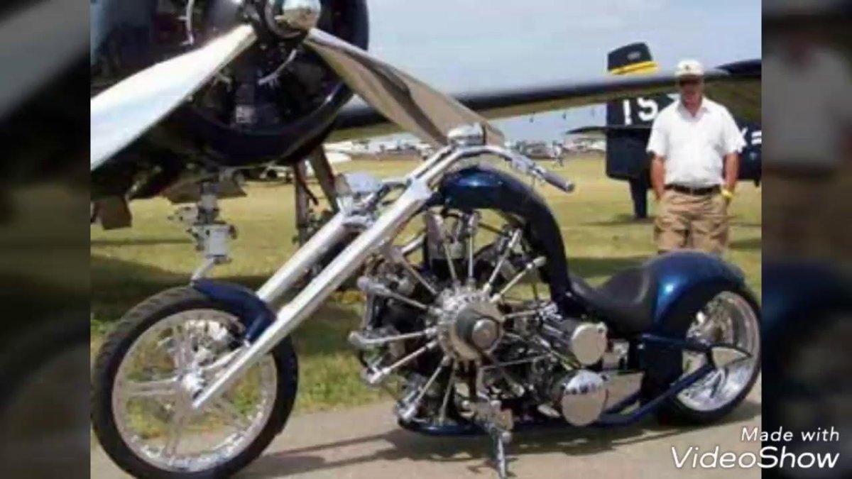Мотоцикл с двигателем от самолета