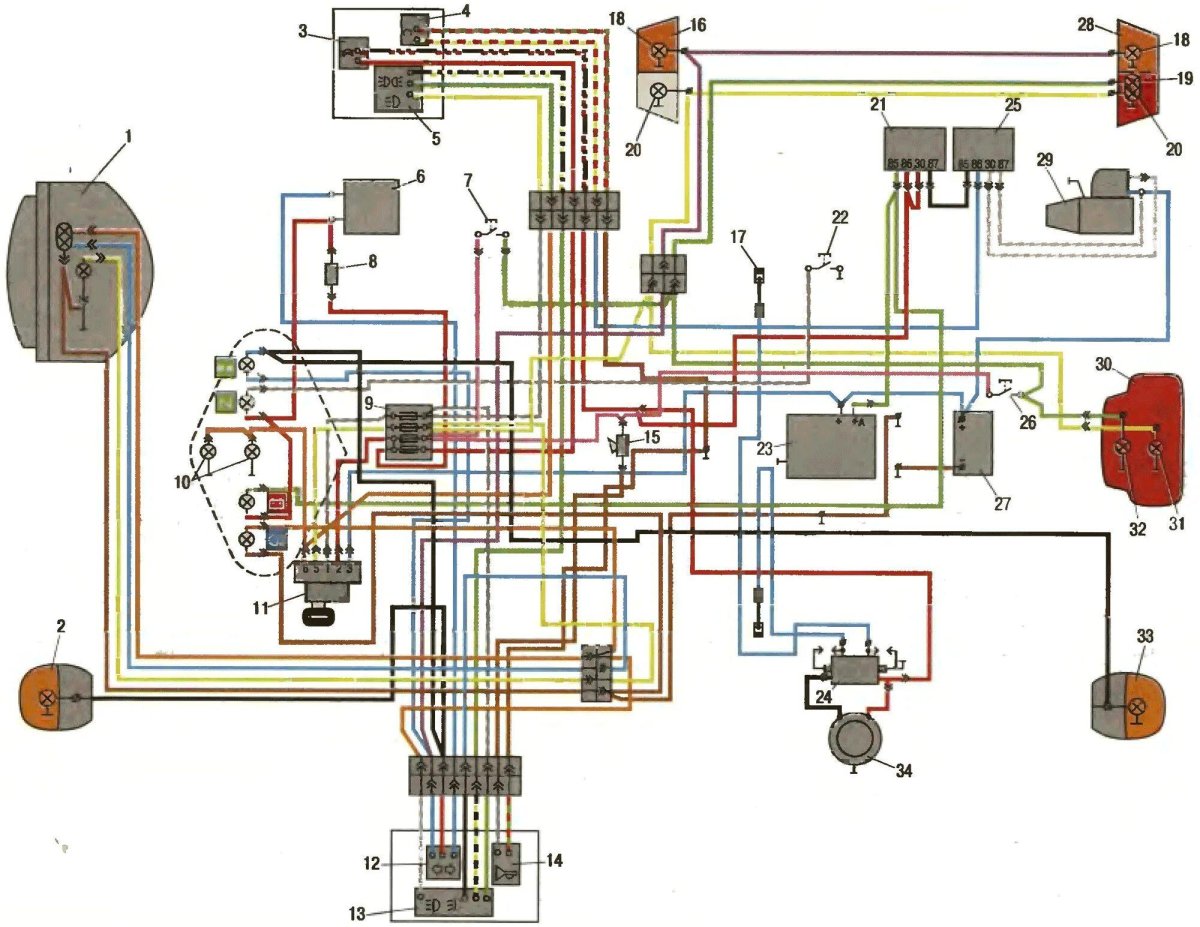 Электросхема мотоцикла Урал 8 103 10