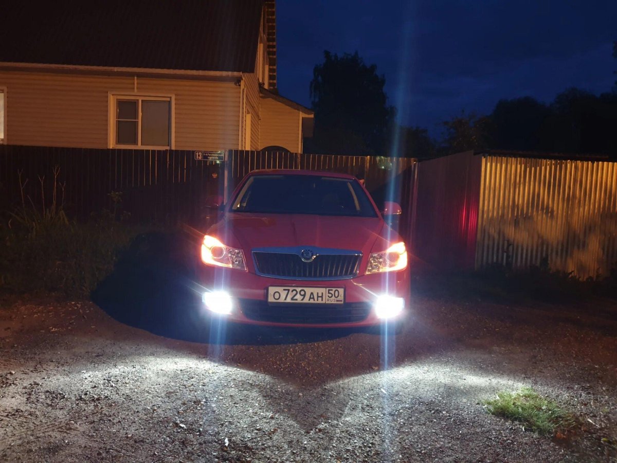 Led ПТФ Skoda Octavia a5