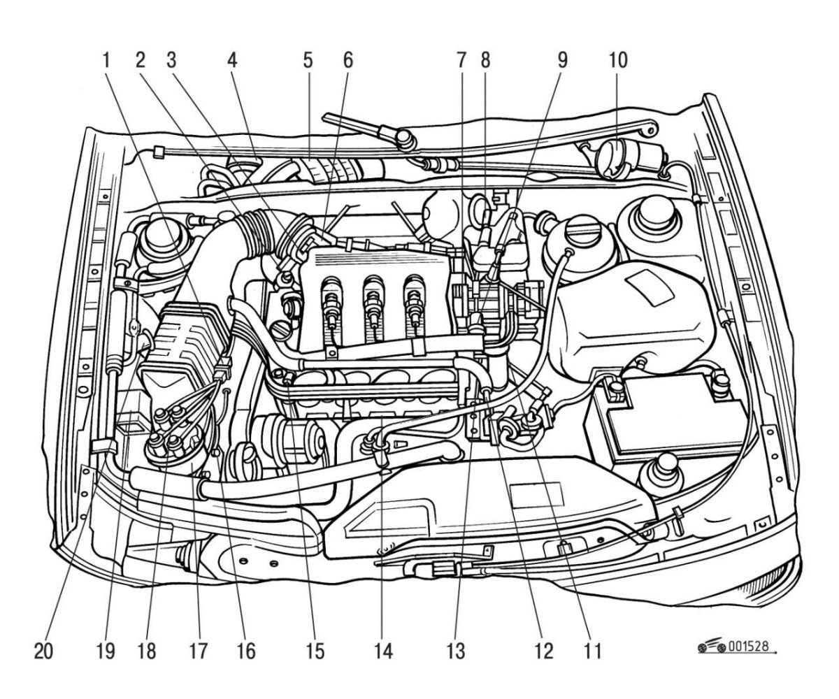 Датчики схема двигателя Volkswagen Passat 1.4