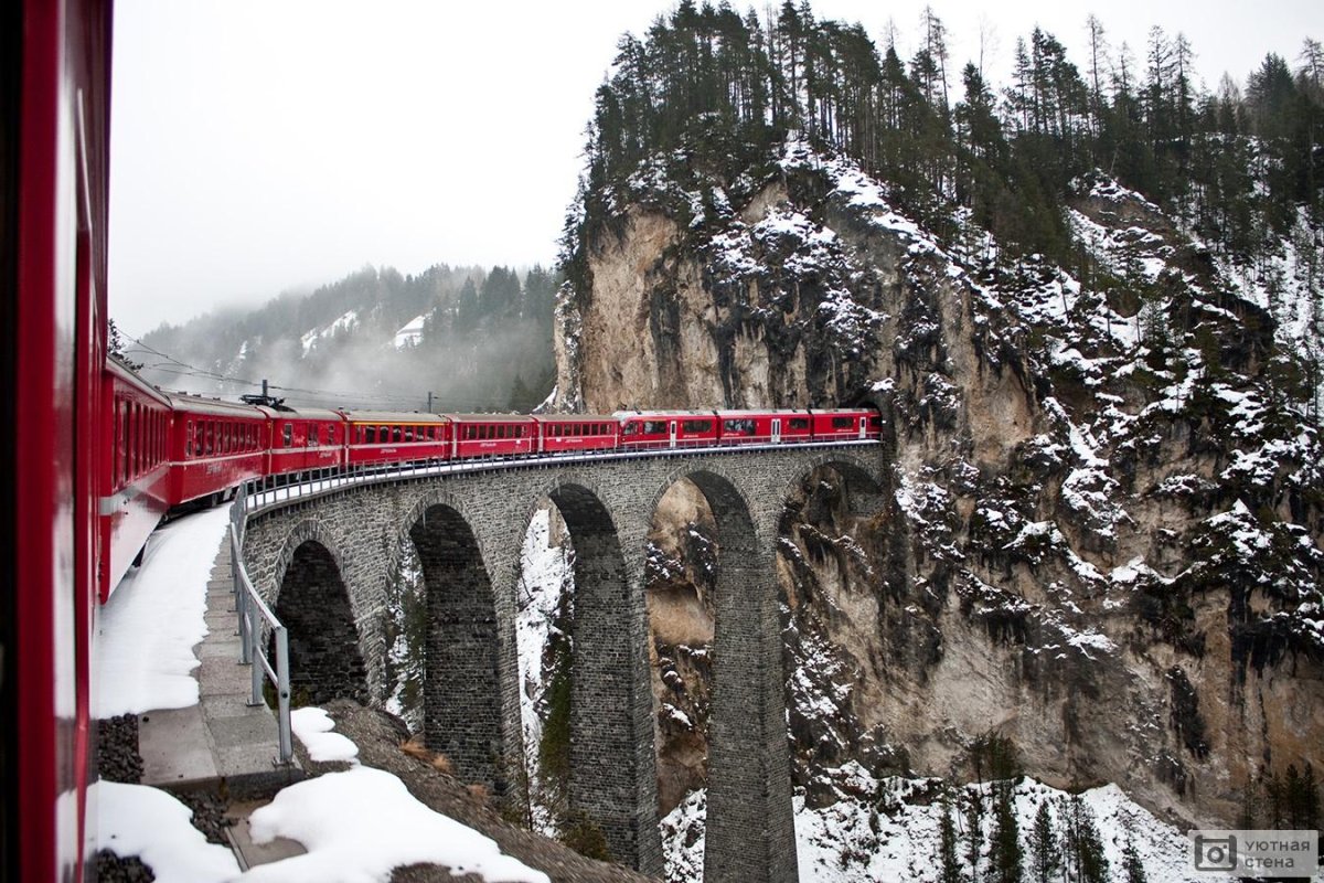 Акведук Швейцария железная дорога