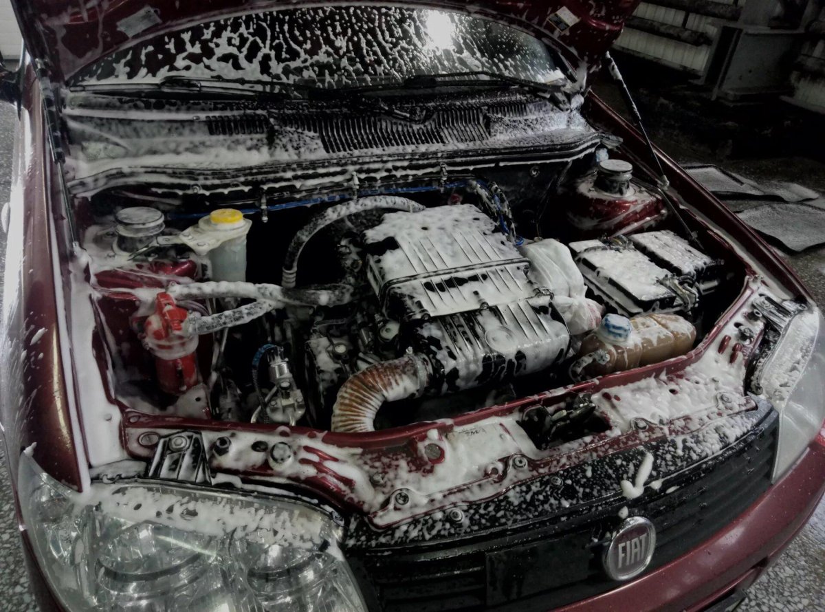 Подкапотное пространство Фиат Альбеа 1.4