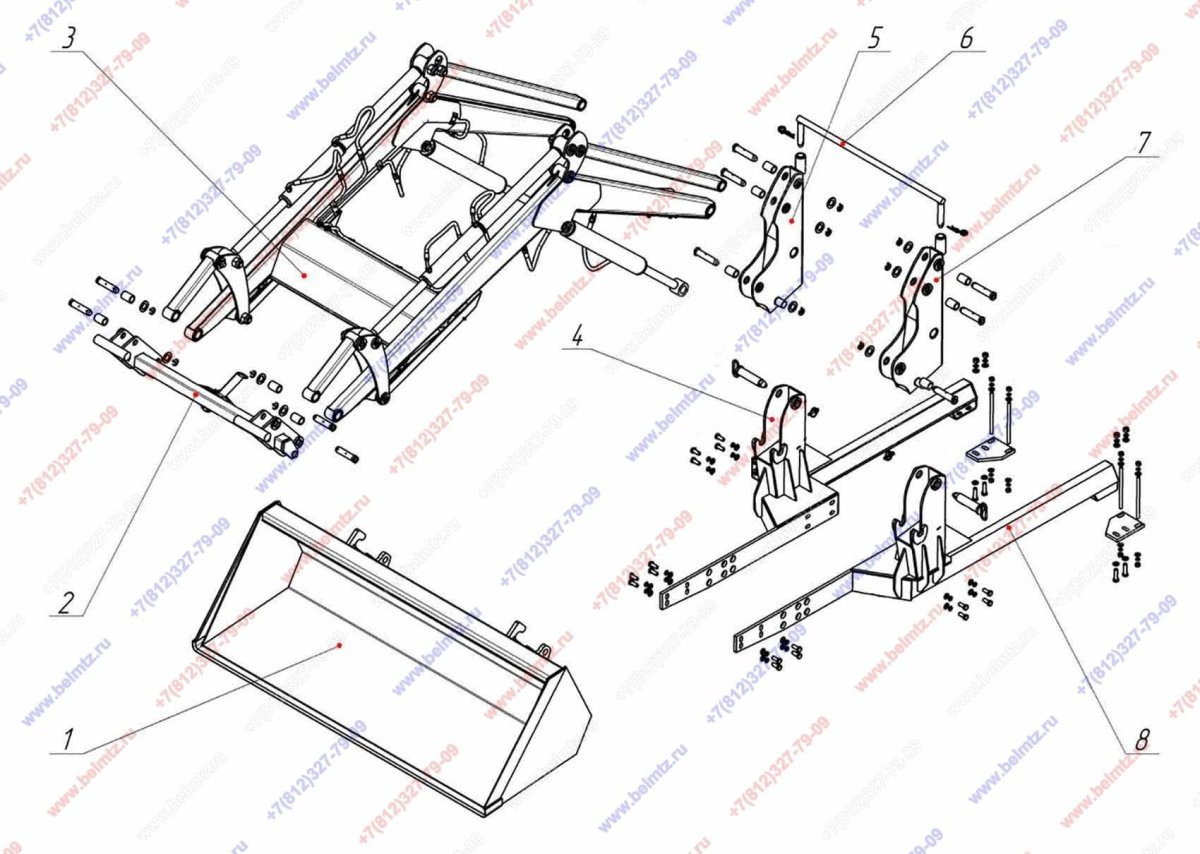 Кун на МТЗ 80 ПКУ 0.8 габариты