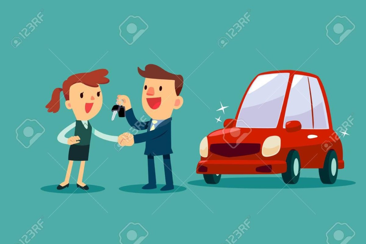 Бизнесмен с машиной рисунок