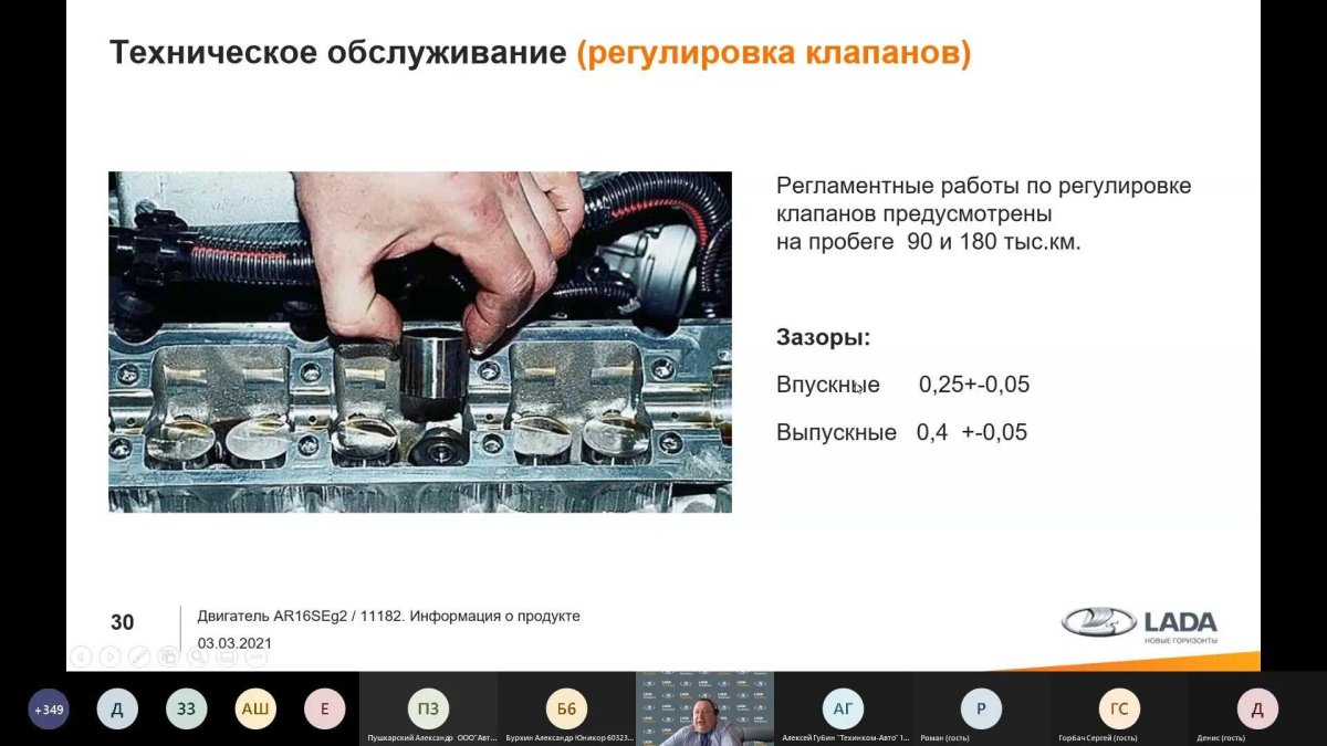 Стакан регулировки клапанов 11182