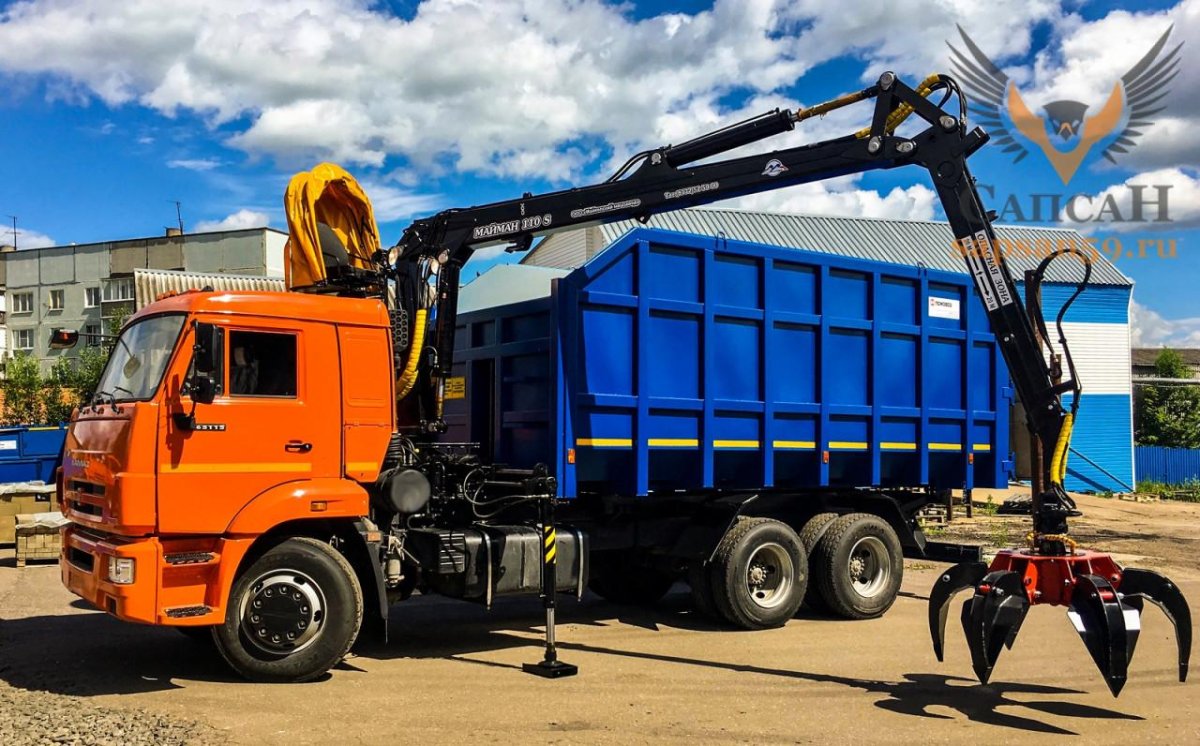 Ломовоз КАМАЗ 65115 С КМУ Майман 110