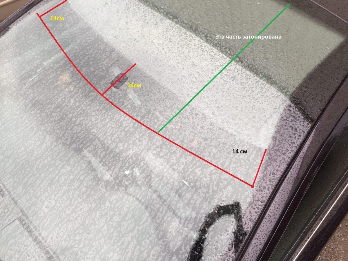 Ширина полоски на лобовом стекле