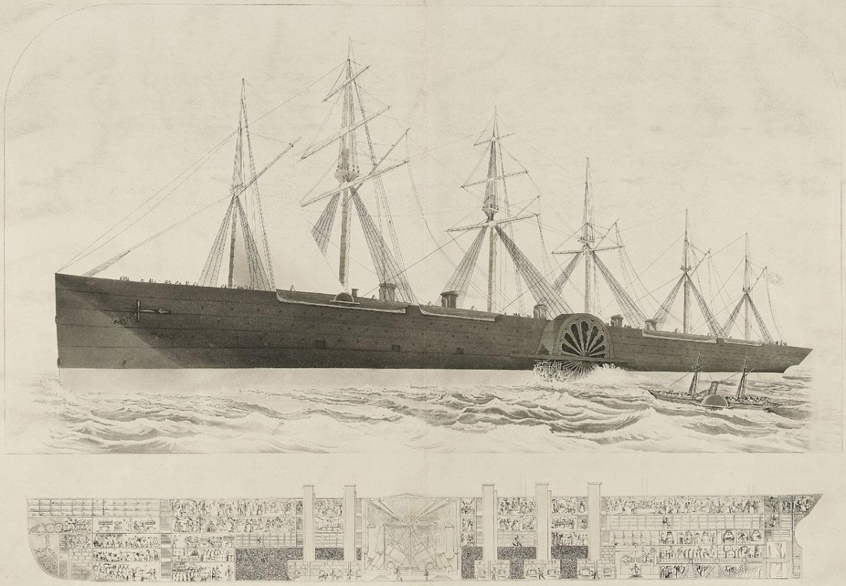 Пароход Левиафан 19 век
