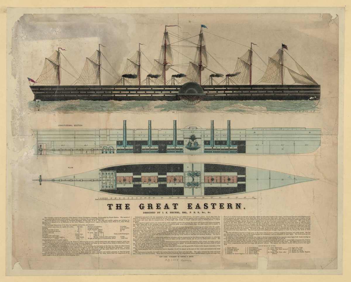 Пароход Грейт Истерн чертежи