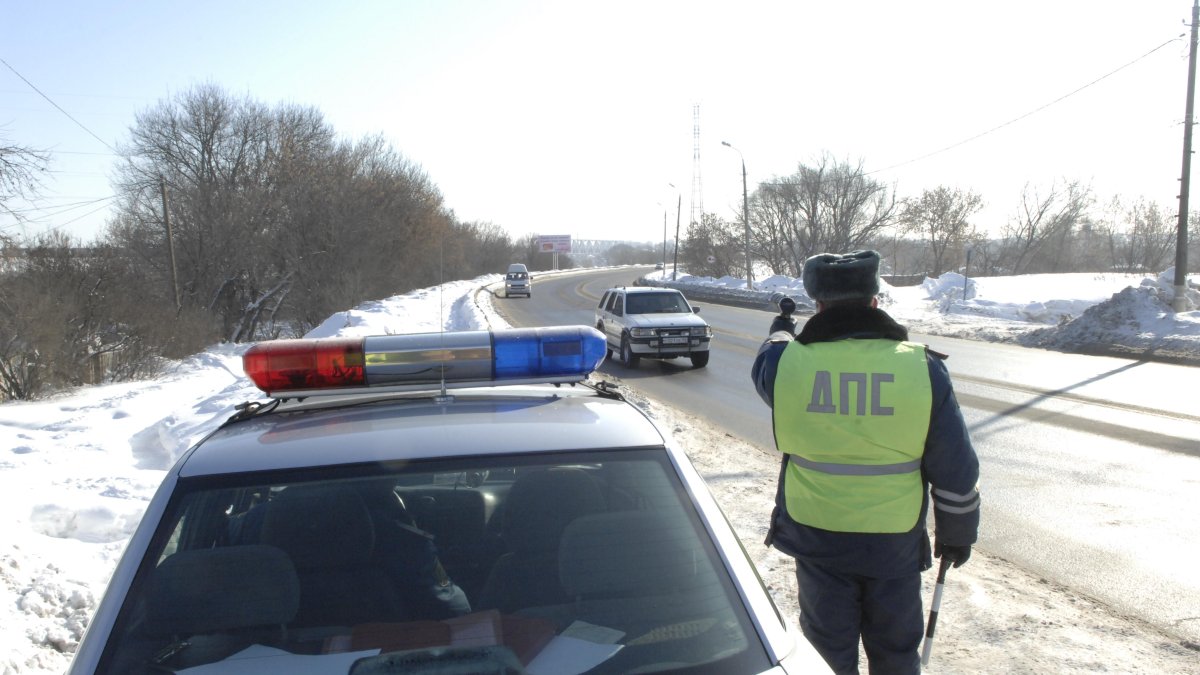 Инспектор ДПС зимой