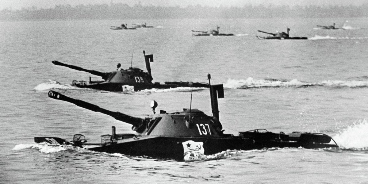 Плавающий танк пт-76 морская пехота