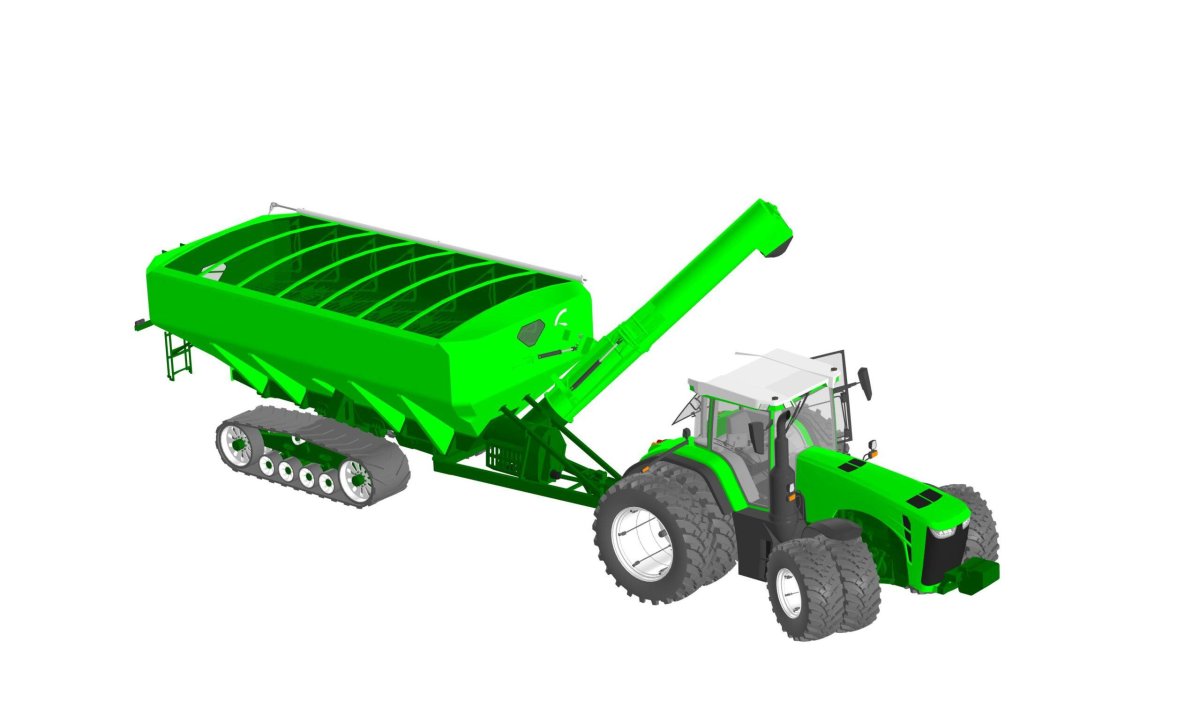 Трактор с прицепом