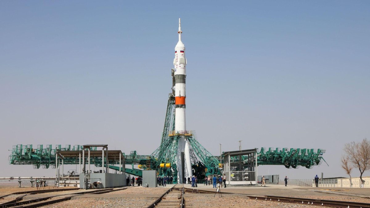 Старт Гагарина с космодрома Байконур