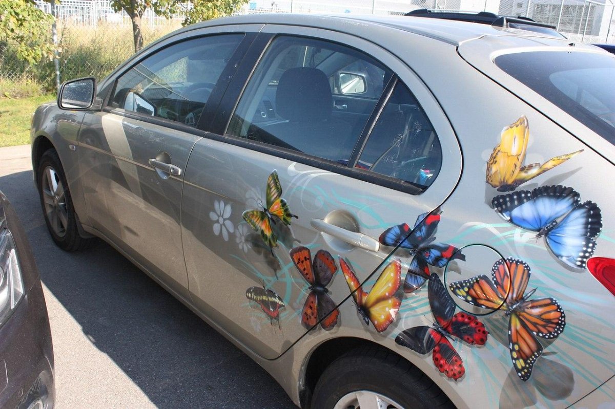 Аэрография на машине