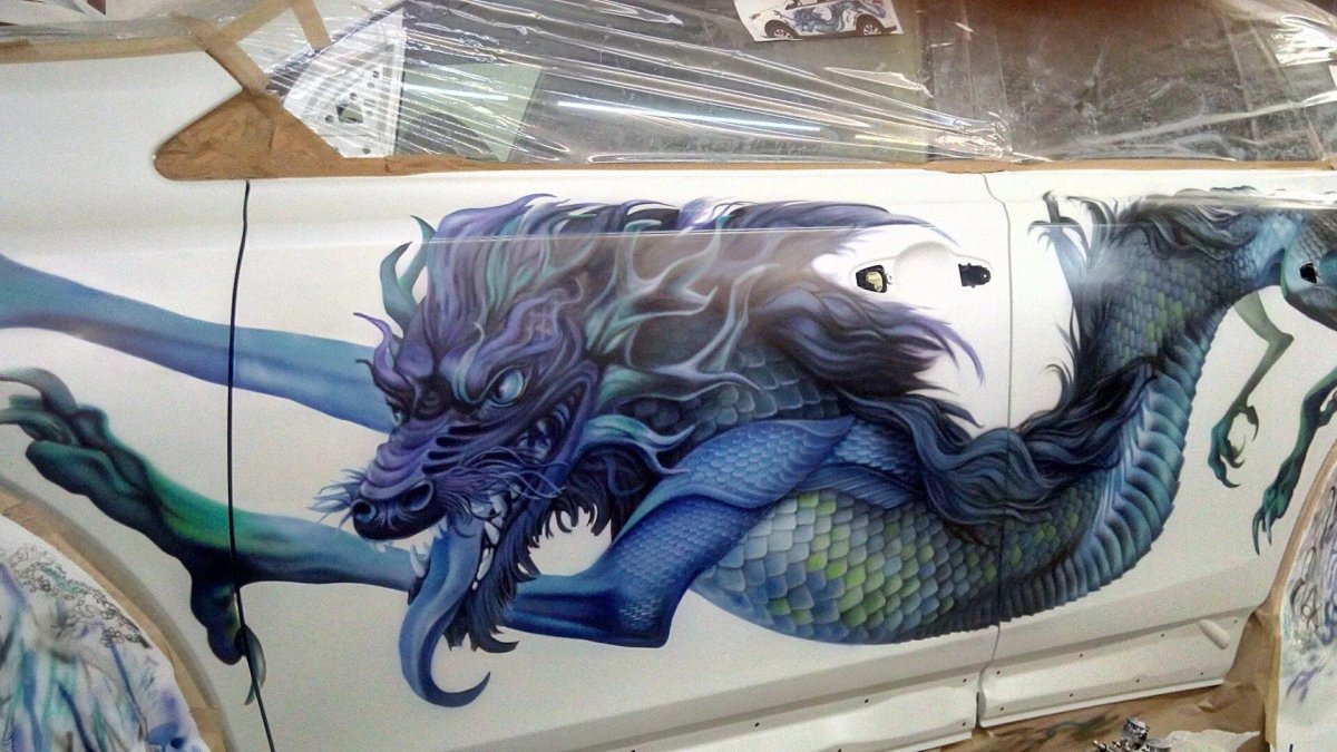 Аэрография дракон