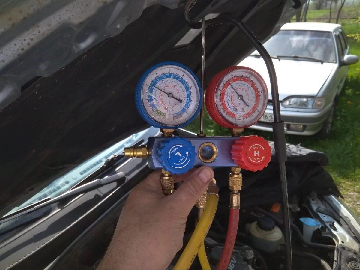 Вакуумирование кондиционера автомобиля