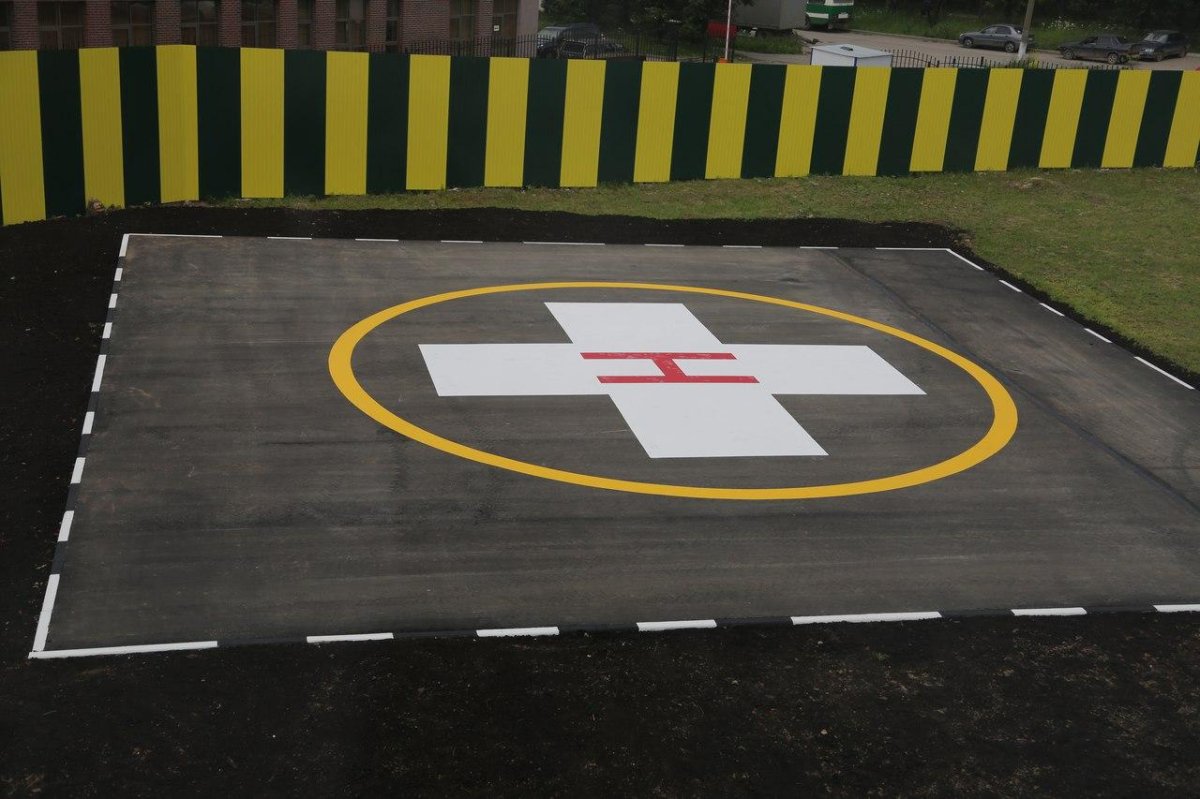 Разметка вертолетной площадки