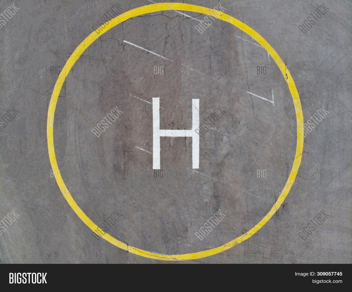 Вертолетная площадка вид сверху