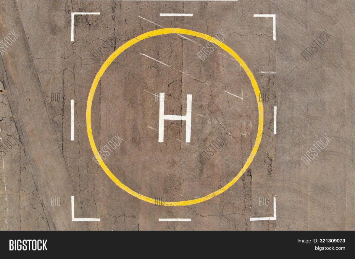 Вертолетная площадка сверху