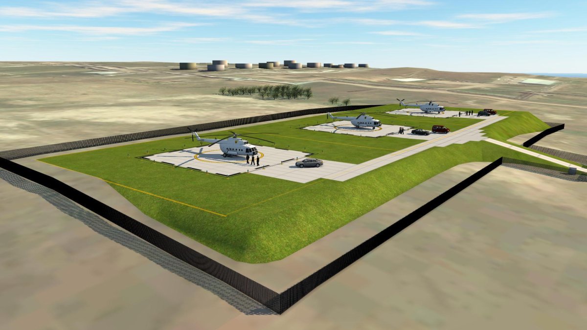 Вертолетная площадка для ми-8